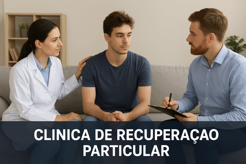 Paciente recebendo acolhimento em clínica de recuperação particular com equipe multidisciplinar