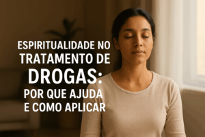 Pessoa em momento de contemplação integrando espiritualidade ao tratamento de drogas em clínica de recuperação